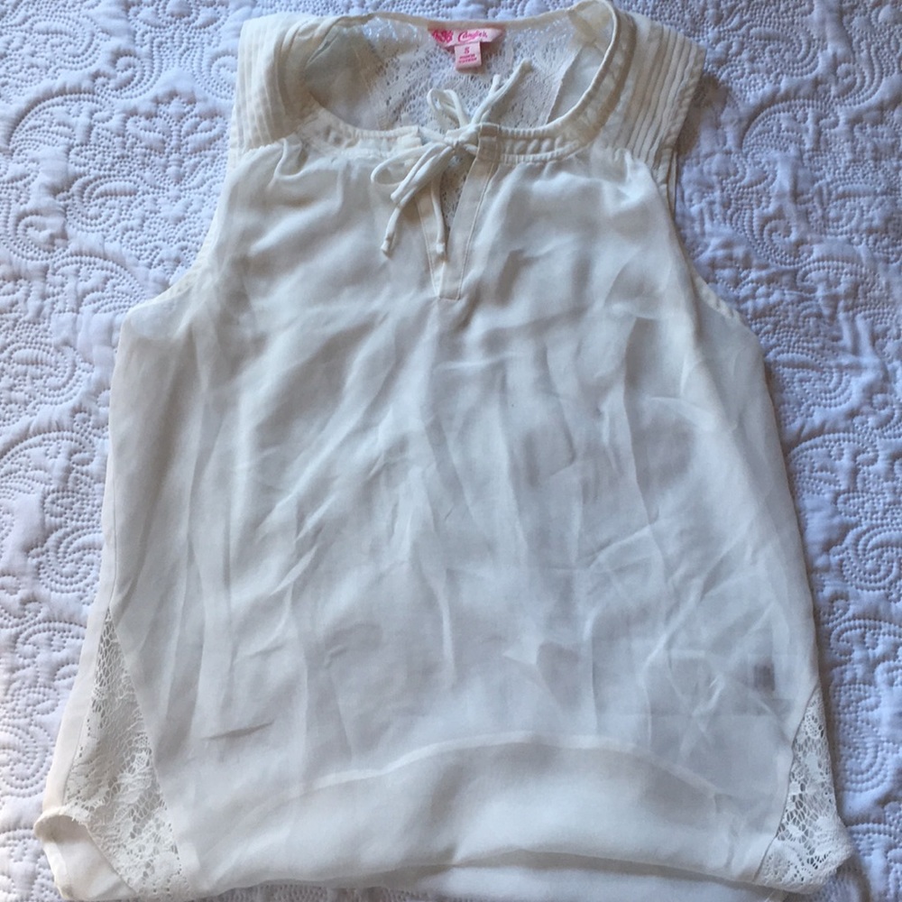 Sleeveless sheer blouse